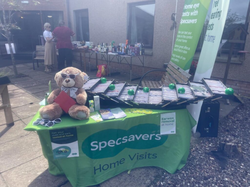 a stall from specsavers at a summer fayre